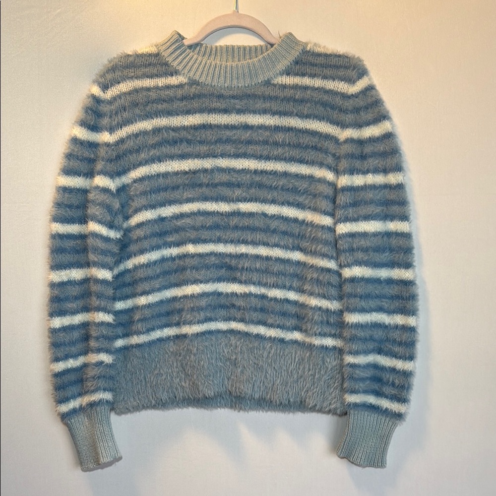 Striped Blue and White Women's Sweater